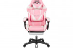 Fotel Gamingowy Kruger&Matz Różowo-Biały