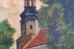 Obraz olejny - kościółek