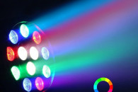 Reflektor PAR LED 12x1W RGBW Mix kolorów Pilot