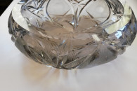 Kryształowa popielnica PRL ciężka gruba