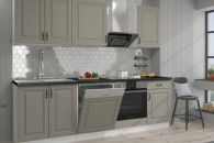 Meble kuchenne Stilo Grey/biały 250cm z blatem