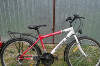 Rower górski biało czerwony koła 24" cale sport