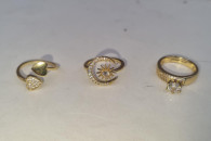 Pierścionki biżuteria stal chirurgiczna pozłaca