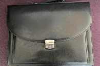 Torba skórzana, neseser czarny