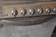 kuchenka gazowo-elktyrczna 50 cm srebrna