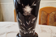 Piękny amarantowy wazon lata 60-te