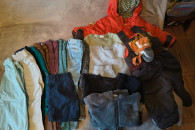 Kurtka i spodnie zimowe rozm.74 +ubranka 86-98