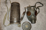 Maska przeciwgazowa niemiecka z 1943r. Stan BDB