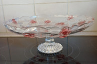 Patera szklana duża na nóżce