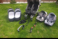 Wózek bliźniaczy tfk, foteliki Recaro