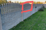 Płyty betonowe płot