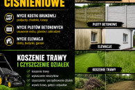 Mycie ciśnieniowe, koszenie trawy i czyszczenie